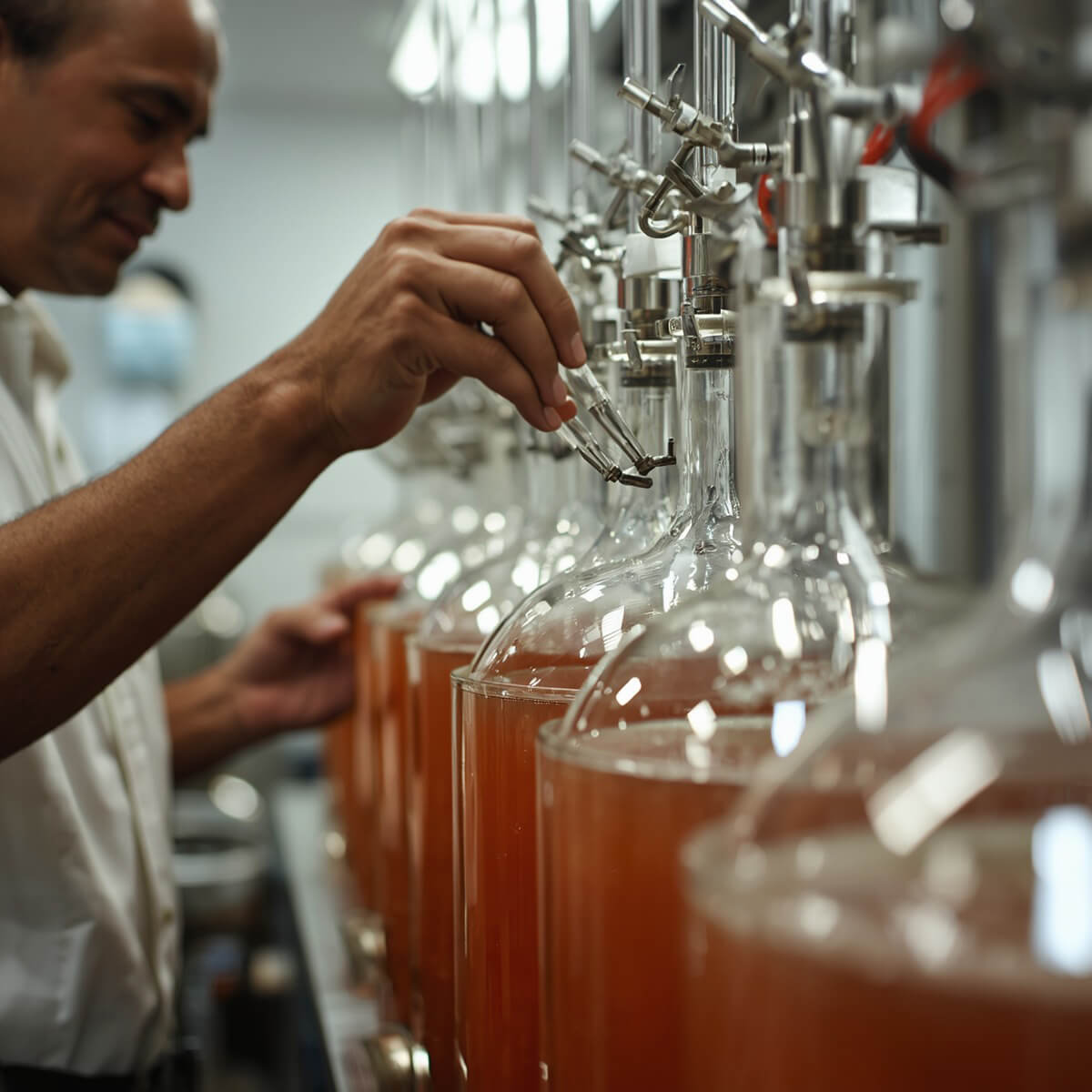 Small-batch Raw Kombucha brewing