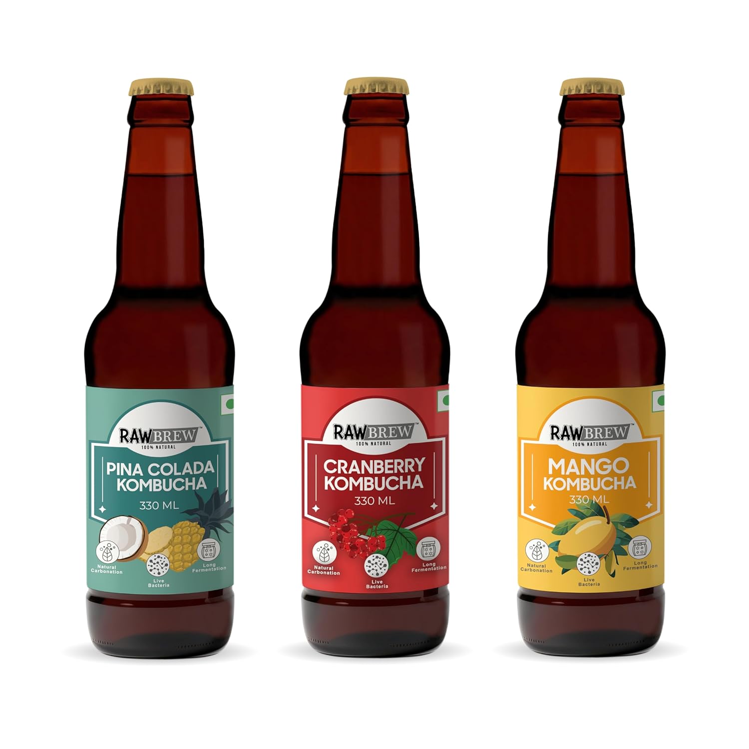 RawBrew Kombucha - Piña Colada, Cranberry, Mango product image