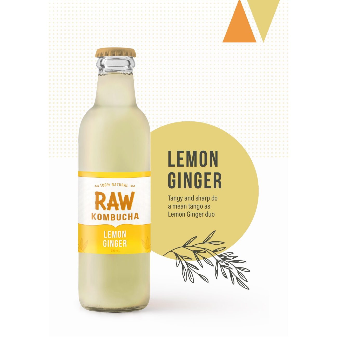 Lemon Ginger & Mint Herbal Super Tea Kombucha product image