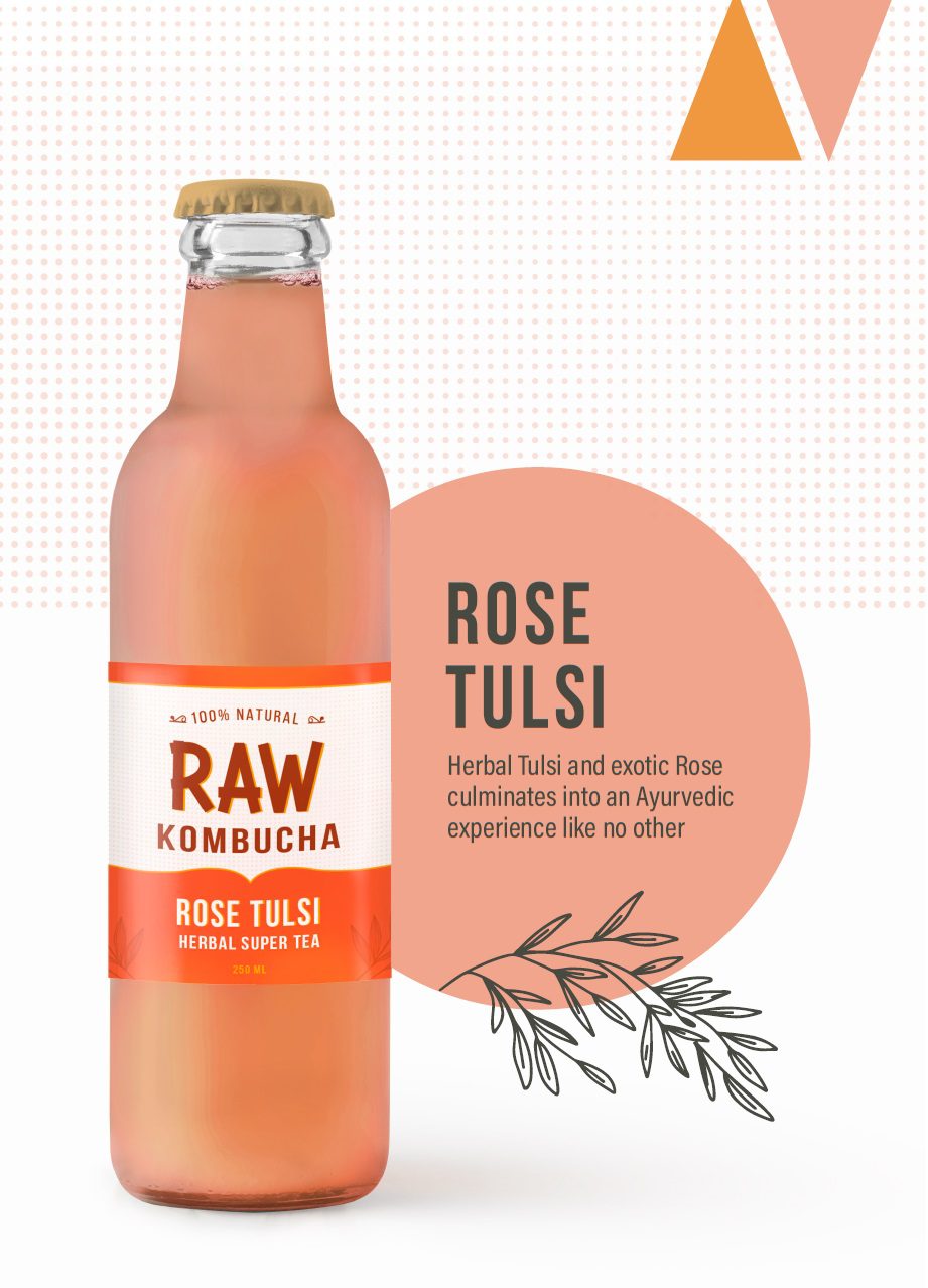 Rose Tulsi Herbal Super Tea Kombucha product image