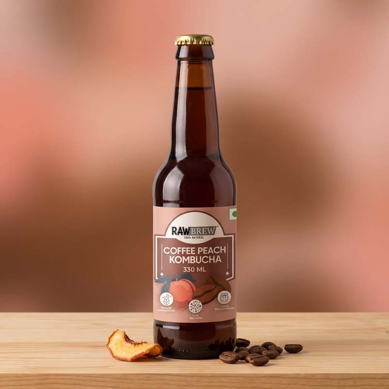 RawBrew Kombucha Coffee Peach product image