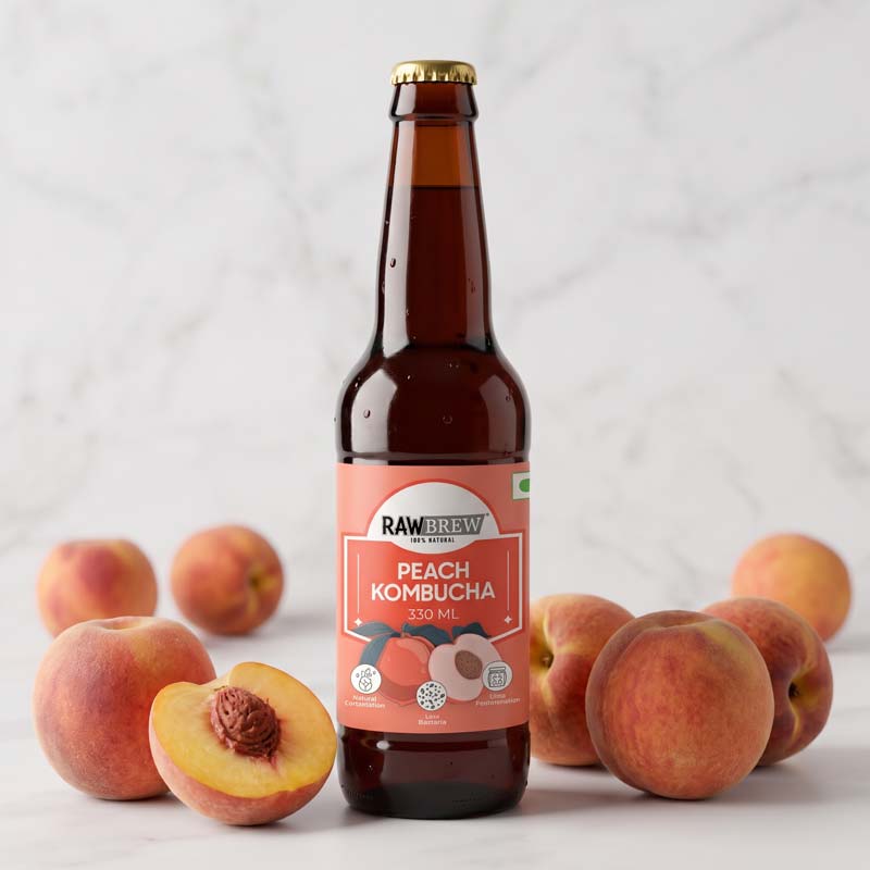 RawBrew Kombucha Peach product image