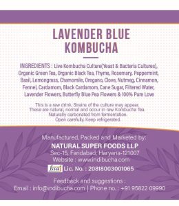 Lavender Blue Herbal Super Tea Kombucha (250ml) - Image 4